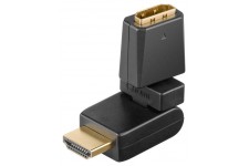 Adaptateur HDMI™ 360°, Doré 1 dans le sac en plastique