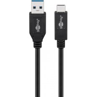 Câble USB-C™ USB 3.1 2e génération, 3A, noir 1 m