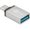 USB-C™ / USB A OTG adaptateur SuperSpeed ​​pour connecter des câbles de charge 3,0 argent argent
