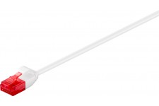 CAT 6 câble de liaison fin, U/UTP, Blanc 2 m