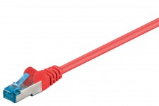 CAT 6A Câble de liaison, S/FTP (PiMF), Rouge 20 m