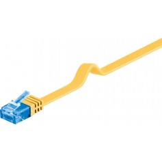 CAT 6A Câble de liaison plat, U/UTP, Jaune 3 m