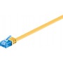 CAT 6A Câble de liaison plat, U/UTP, Jaune 3 m