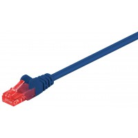 CAT 6 câble de liaison, U/UTP, Bleu 0.5 m