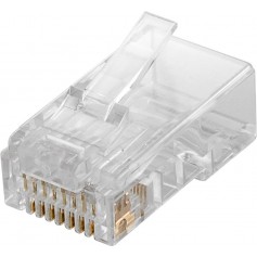 Lot de 10 - Connecteur RJ45 CAT 5e UTP non blindé 