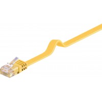 CAT 6 Câble de liaison plat, U/UTP, Jaune 0.5 m
