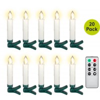 20 bougies d`arbre de Noël LED sans fil 