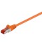 CAT 6 câble de liaison, S/FTP (PiMF), Orange 0.15 m