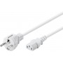 Cordon-connecteur pour appareils froids  1,5 m, Blanc 1.5 m