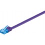 CAT 6A Câble de liaison plat, U/UTP, Violet 1 m