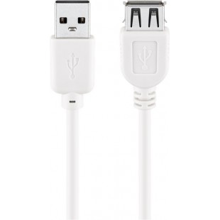 Câble rallonge de recharge USB 2.0 Hi-Speed, Blanc 5 m