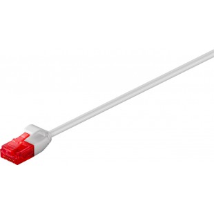 CAT 6 câble de liaison fin, U/UTP, Gris 0.5 m