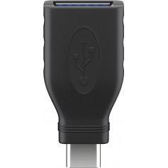 USB-C ™ / USB A OTG adaptateur SuperSpeed ​​pour connecter des câbles de charge 3,0, noir 