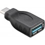 USB-C ™ / USB A OTG adaptateur SuperSpeed ​​pour connecter des câbles de charge 3,0, noir 