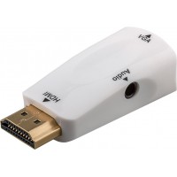Adaptateur HDMI™/VGA compact avec audio, Doré 