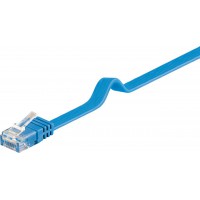 CAT 6 Câble de liaison plat, U/UTP, Bleu 5 m