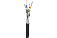 CAT 7 câble réseau Outdoor, S/FTP (PiMF), Noir 