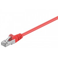 CAT 5e câble de liaison, SF/UTP, Rouge 1 m