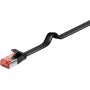 CAT 6 Câble de liaison plat, U/FTP, Noir 20 m