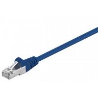 CAT 5e câble de liaison, SF/UTP, Bleu 0.25 m