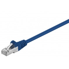 CAT 5e câble de liaison, SF/UTP, Bleu 0.25 m