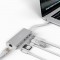 Adaptateur USB-C™ multiport HDMI 4k 30 Hz, USB, CR, RJ45, alimentation électrique, aluminium, argent 