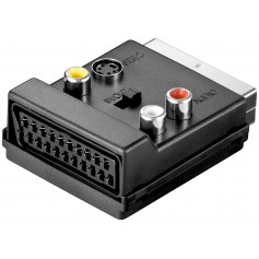 Adaptateur Scart vers vidéo composite et S-Video  IN/OUT  avec connexion Scart Connecteur SCART (21 broches)