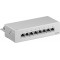 CAT 6a panneau de brassage mini/bureau, 8 ports gris