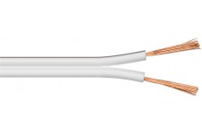 Câble de haut-parleur blanc CCA 50 m