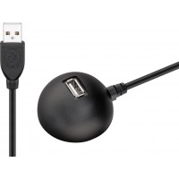 Câble de rallonge USB 2.0 Hi-Speed avec support, Noir 1.5 m