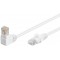 CAT 5e câble de liaison 1x 90° coudé, U/UTP, Blanc 2 m