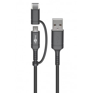 Câble combiné de charge et de synchronisation (avec USB A vers Micro-USB & USB-C™) 1 m