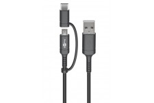 Câble combiné de charge et de synchronisation (avec USB A vers Micro-USB & USB-C™) 1 m