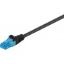 CAT 6A Câble de liaison, U/UTP, Noir 0.5 m