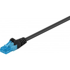 CAT 6A Câble de liaison, U/UTP, Noir 0.5 m