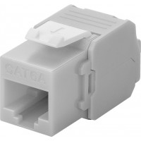 CAT 6A Keystone RJ45 jack, UTP, 500 MHz Gris clair