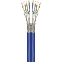 CAT 7A+ câble réseau Duplex, S/FTP (PiMF), Bleu 100 m