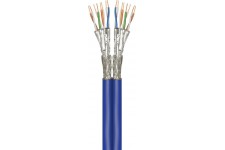 CAT 7A+ câble réseau Duplex, S/FTP (PiMF), Bleu 100 m