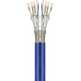 CAT 7A+ câble réseau Duplex, S/FTP (PiMF), Bleu 500 m