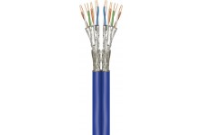 CAT 7A+ câble réseau Duplex, S/FTP (PiMF), Bleu 500 m