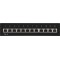 CAT 6 panneau de brassage mini/bureau, 12 ports noir