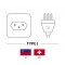 Cordon d’alimentation Suisse  2 m, Blanc 2 m