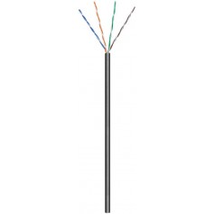 CAT 6 câble réseau Outdoor, U/UTP, Noir 100 m