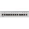 CAT 6 panneau de brassage mini/bureau, 12 ports gris