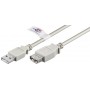 Câble rallonge de recharge USB 2.0 Hi-Speed, Gris 1.8 m