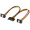 Câble électrique/adaptateur électrique PC Y  SATA 1 x mâle vers 2 x femelle 90° 0.2 m
