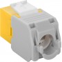 CAT 6A Keystone RJ45 jack, UTP, 500 MHz Jaune