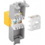 CAT 6A Keystone RJ45 jack, UTP, 500 MHz Jaune