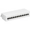 CAT 6 panneau de brassage mini/bureau, 12 ports blanc