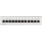 CAT 6 panneau de brassage mini/bureau, 12 ports blanc